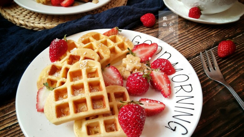 经典格子华夫饼Belgian Waffle(奶香原味&可可味),经典奶香原味。