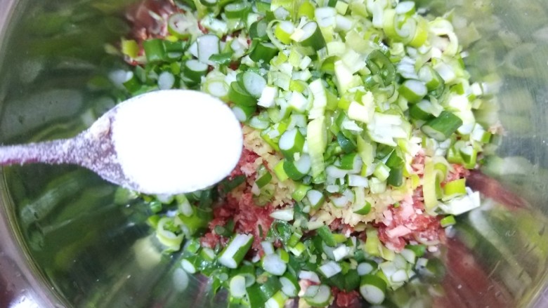 山西太原特色小吃,羊肉手抓饼,加入适量盐。