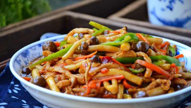 鱼香肉丝蟹味菇,来张特写