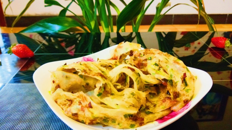 山西太原特色小吃,羊肉手抓饼,成品图