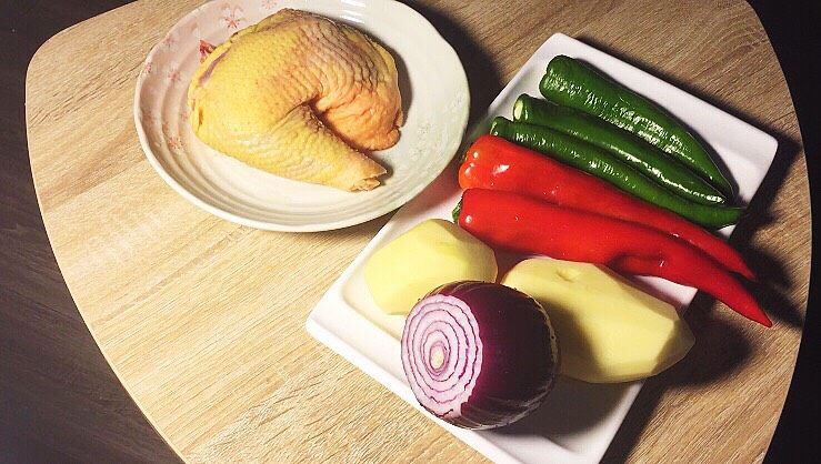 飘香大盘鸡,所有材料准备好