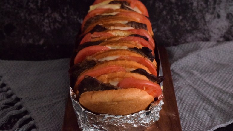 千层汉堡,成品图