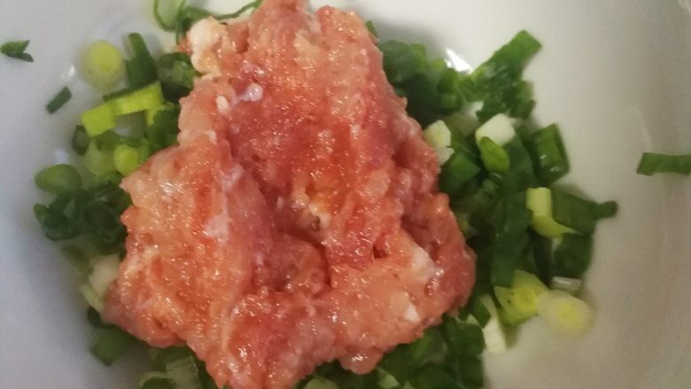 酥脆葱肉+梅干菜肉饼,葱切末,加适量的肉末