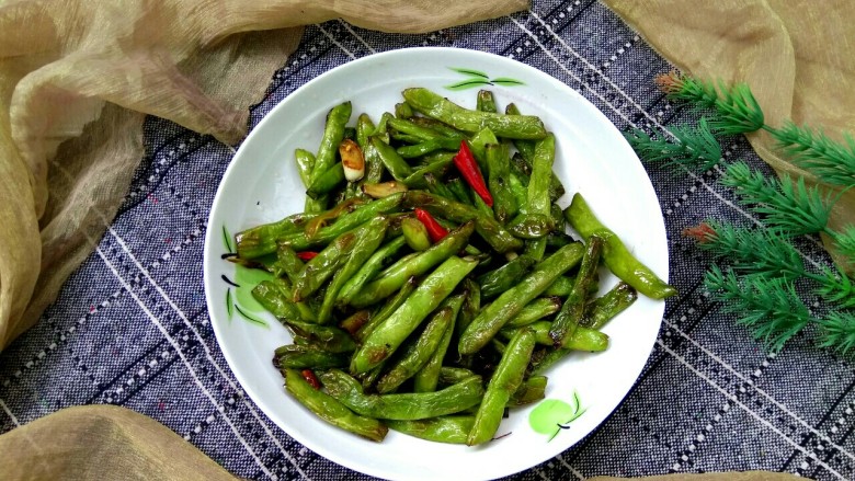 干煸四季豆,成品,越嚼越香