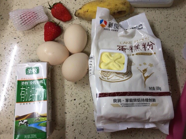奶香什锦松饼(无添加剂版),准备所需食材