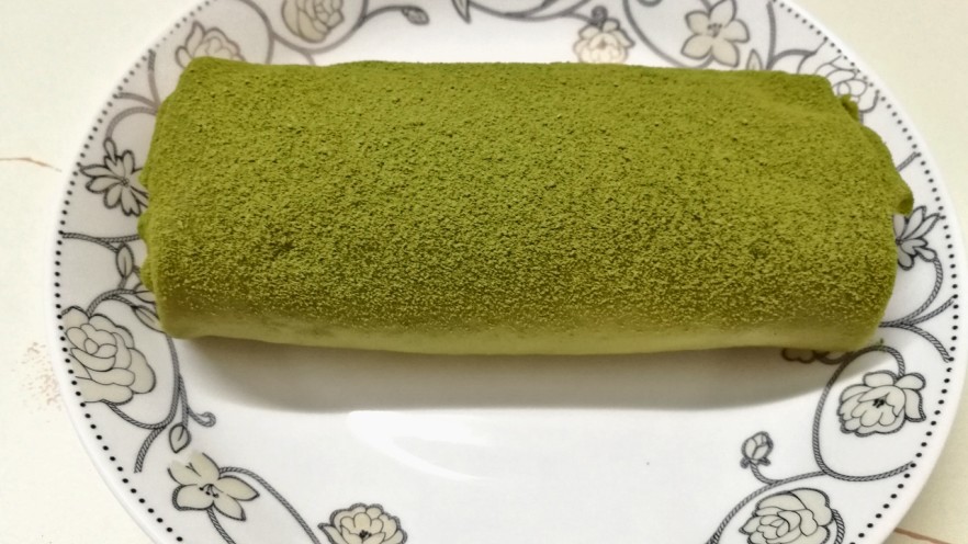 改良简单版网红抹茶奶油毛巾卷