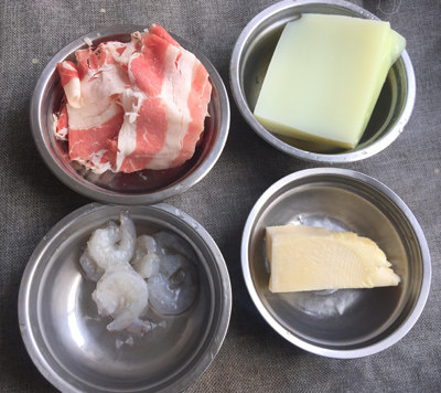 三鲜凉粉,原料图片