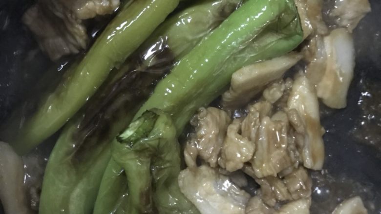 虎皮叠三层肉,搅拌！