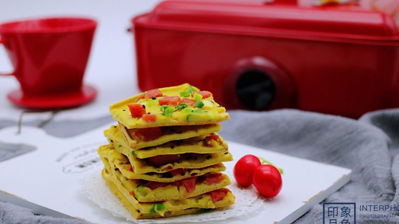 鸭蛋火腿香葱薄饼(美食锅版),成品一