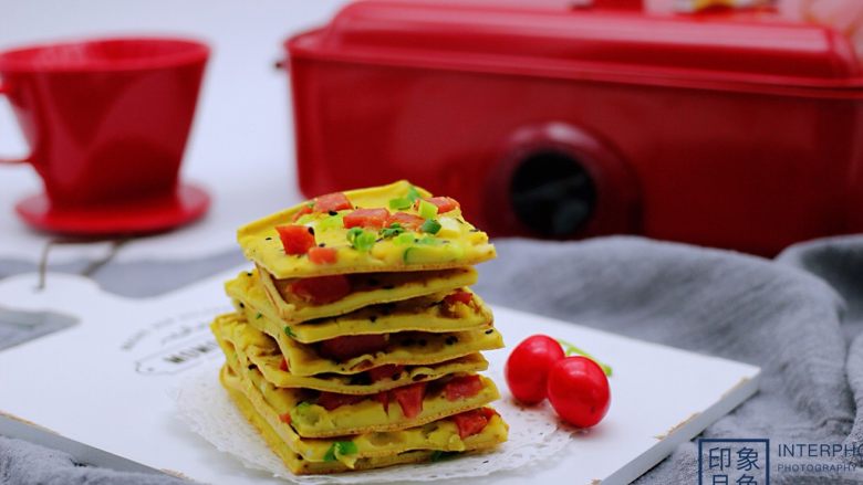 鸭蛋火腿香葱薄饼（美食锅版）,成品一