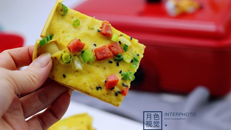 鸭蛋火腿香葱薄饼(美食锅版),颜值爆棚有木有