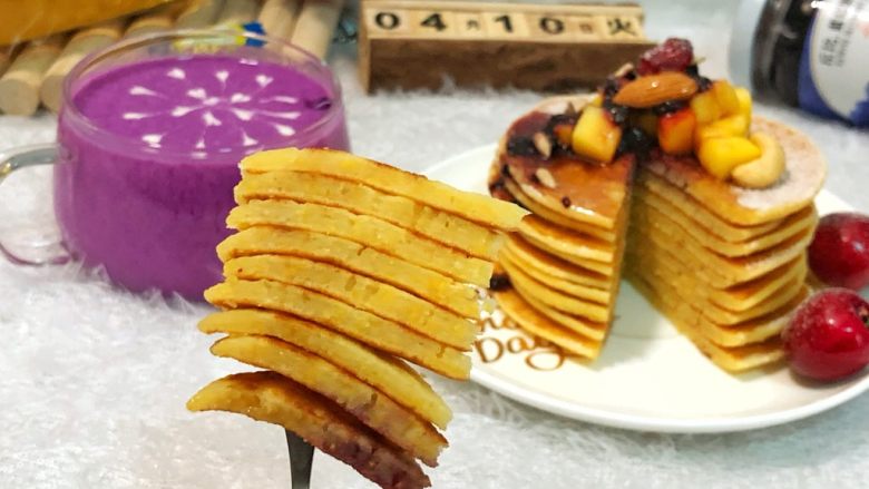 玉米松饼,减肥餐的感觉!