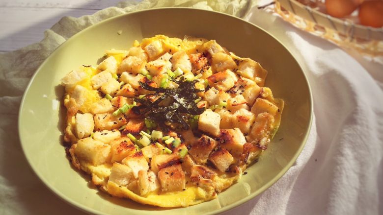 宝宝辅食11M➕:鸡蛋馒头饼,成品图