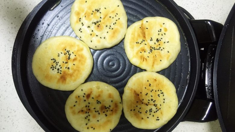 口口香腊汁肉夹馍,电饼铛烙饼