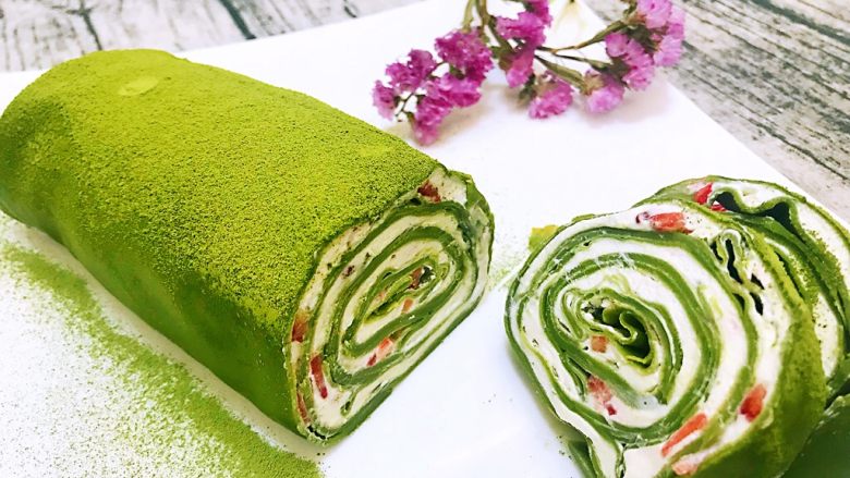 抹茶草莓毛巾卷,有没有诱惑到你呢?