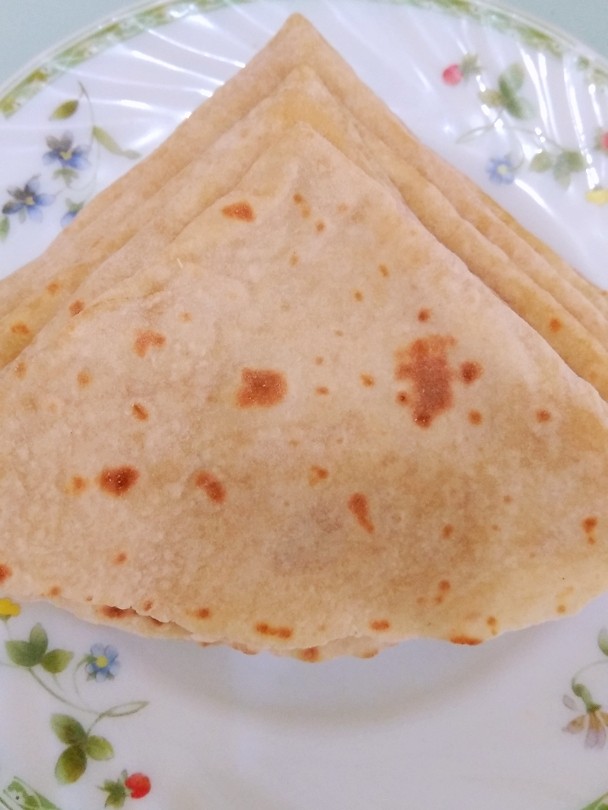 全麦单饼,烙的成品图,劲道有嚼劲