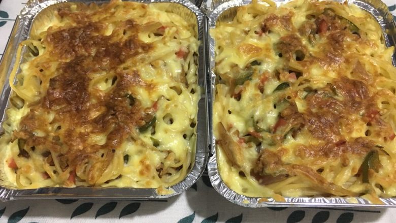 芝士焗意大利面,完成!