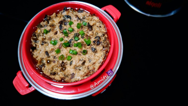 梅菜蒸肉饼(蒸蛋器版),成品图