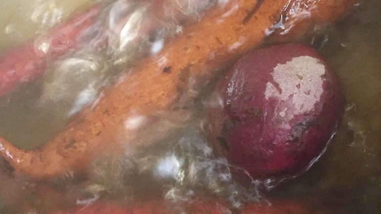 薯汁,洗净 水涨放入