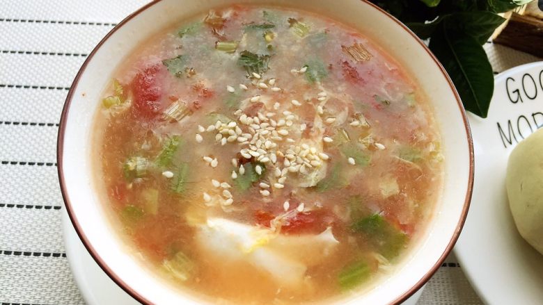 番茄土豆拌汤,美味又暖胃,这个早餐就是这么美好