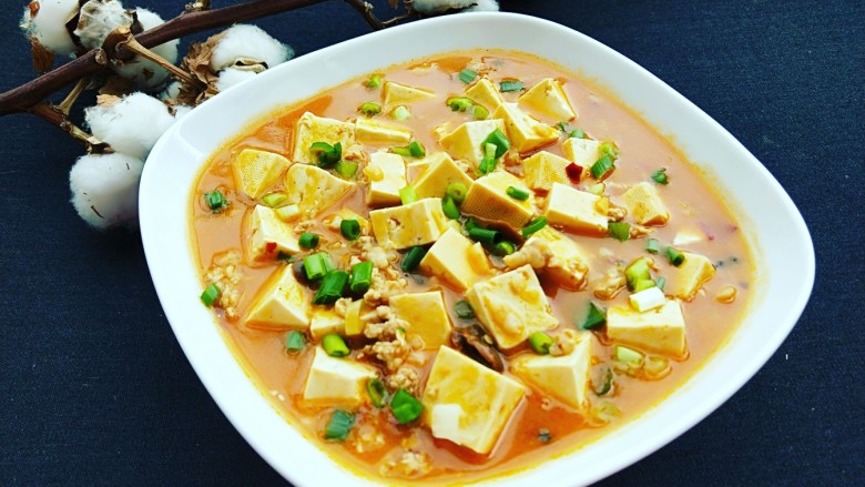 家常肉末豆腐,成品图