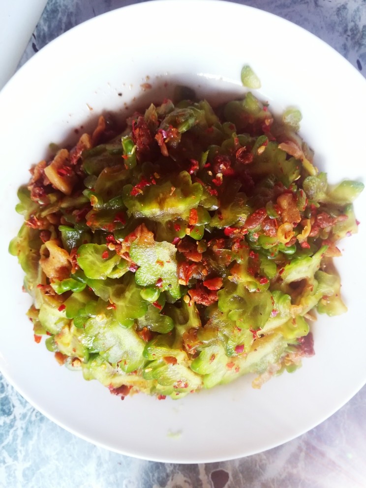 凉拌苦瓜,成品照