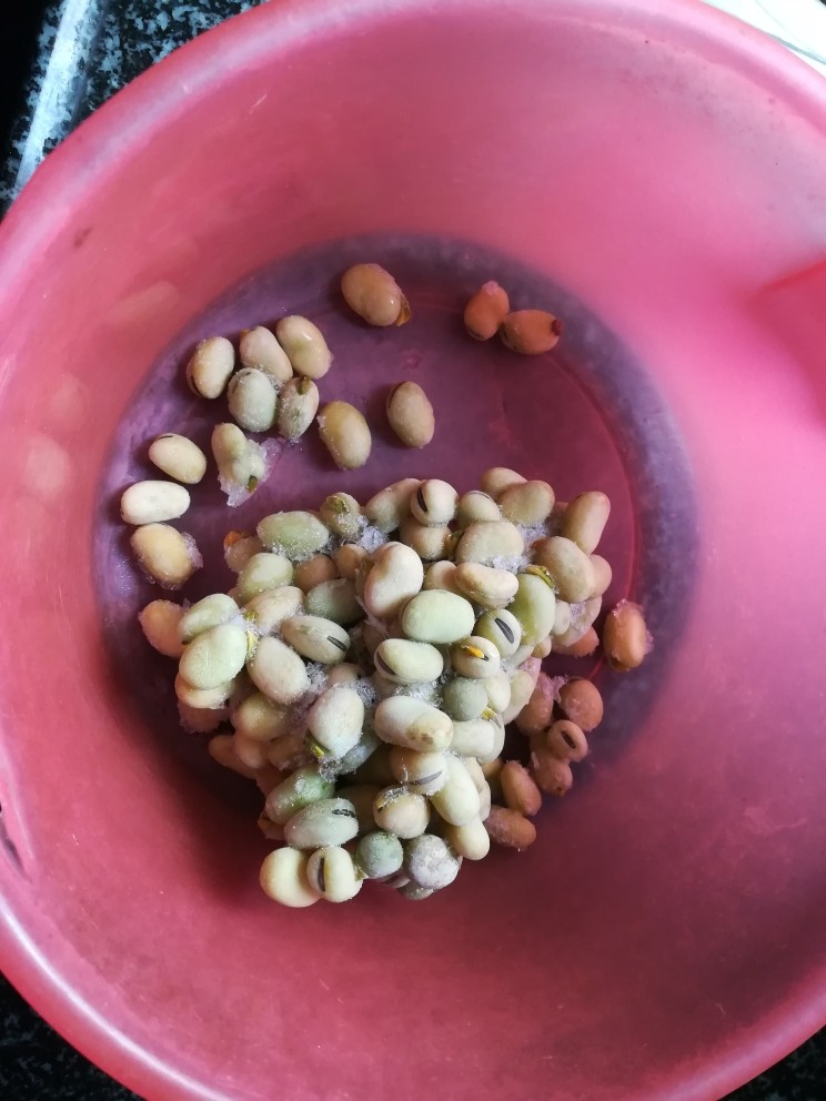 天青色等烟雨,而我在等你——蚕豆浓浆,上次做五香茴豆没用完,就给冰冻起来了。不需解冻,直接可以用。