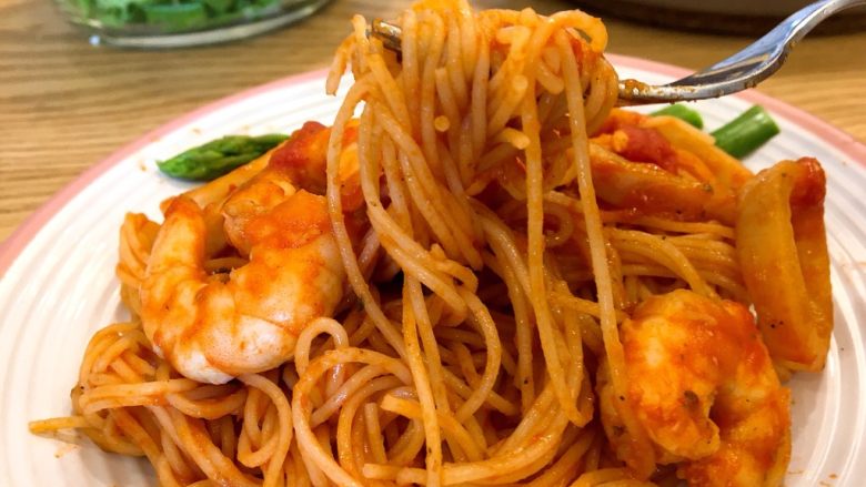 🍤番茄🍅意面🍝,每一口都是浓郁的番茄味
