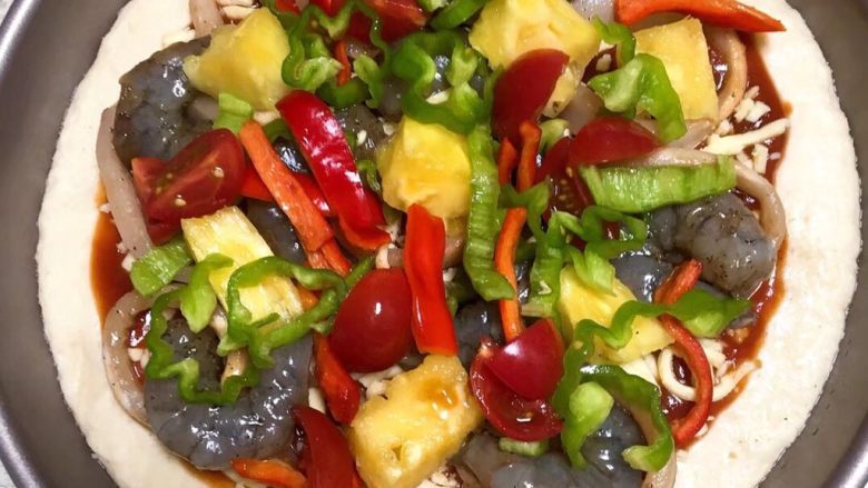 超正宗的必胜客披萨🍕做法,最后放蔬菜