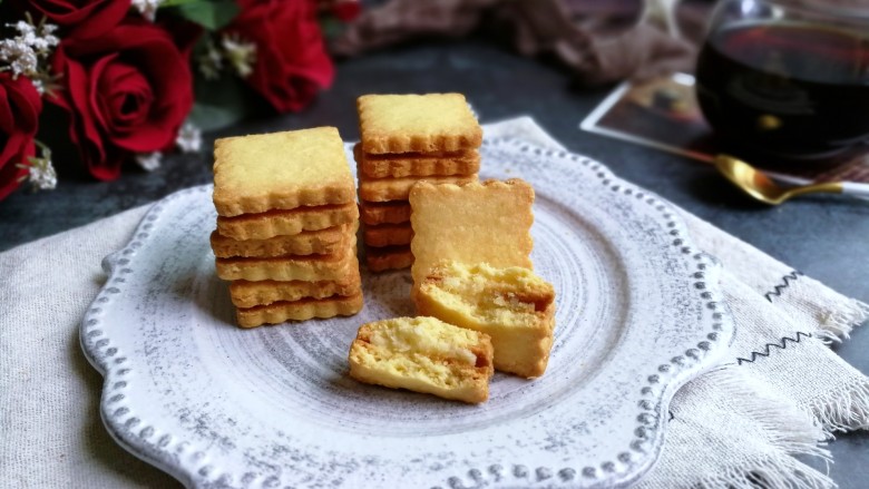 椰蓉芝士夹心饼干,成品图!