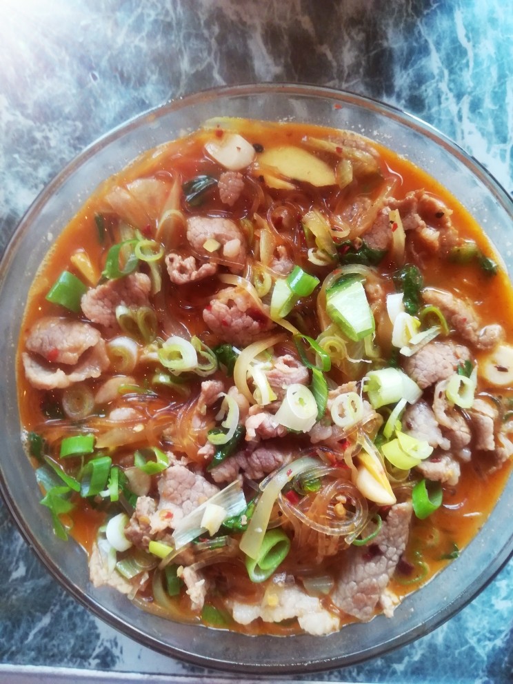 粉丝猪肉片,香喷喷的粉丝肉片好啦