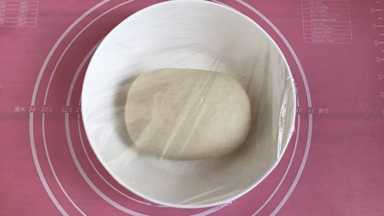 葱油薄饼,反复揉搓至表面光滑,用保鲜膜盖起来。