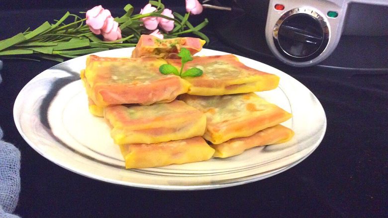饺子皮版—火腿胡萝卜鸡蛋饼