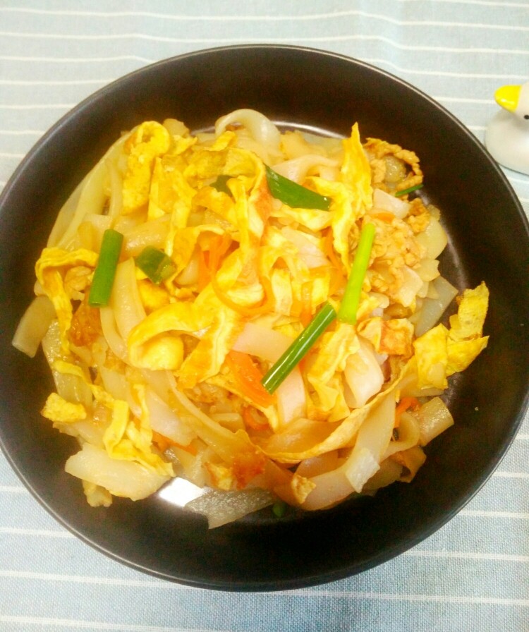 肉丝炒河粉,成品