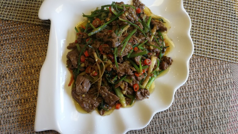 小炒牛肉,成品图