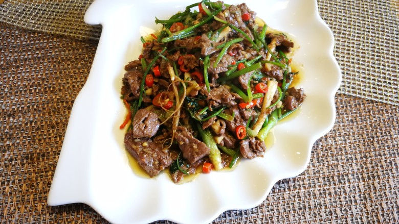 小炒牛肉,成品图
