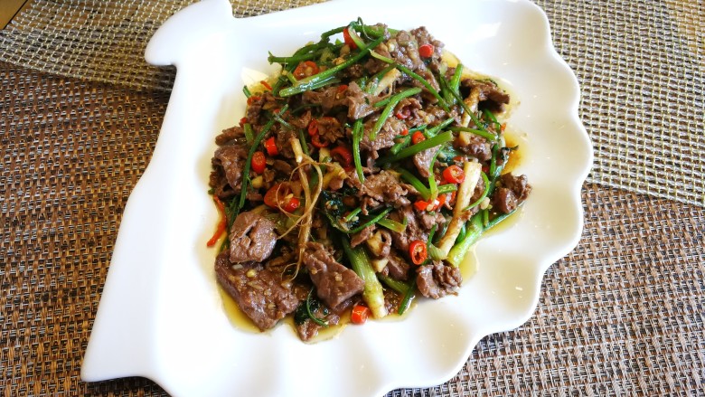 小炒牛肉,成品图