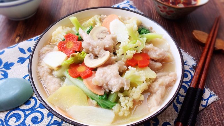 杂蔬滑肉