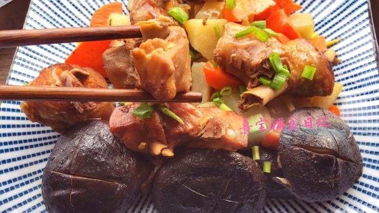 辅食18M➕:香菇炖鸡块,成品图