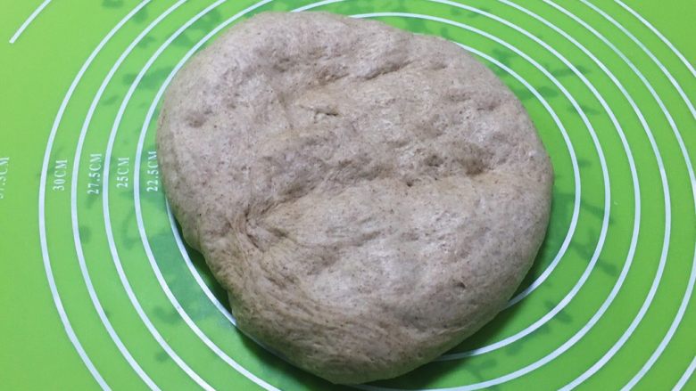 全麦咸味餐包,面团中有大的气泡,所以要排气。