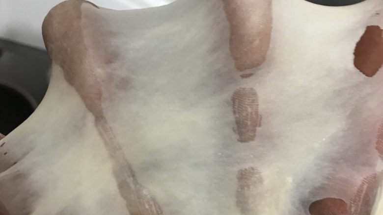 超香奶油卷,揉至接近完全扩展阶段