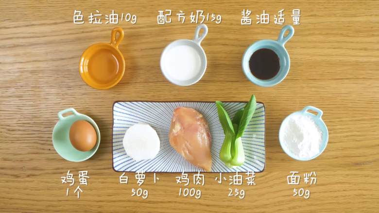 18m+白萝卜鸡肉饼,食材准备~