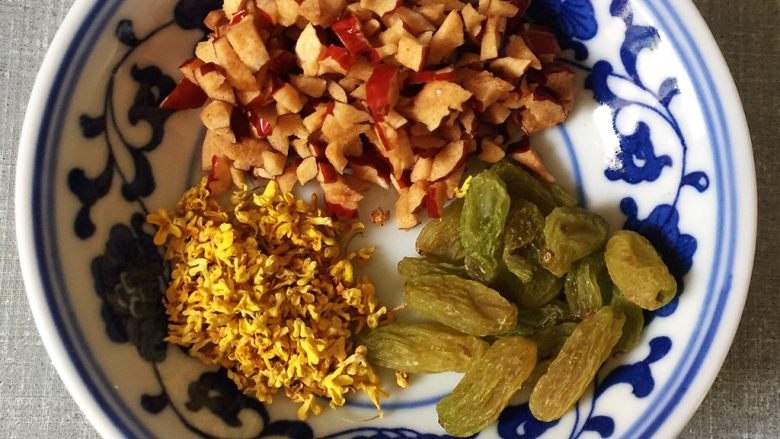 甜糯可口的双色松糕,装饰食材(可选)