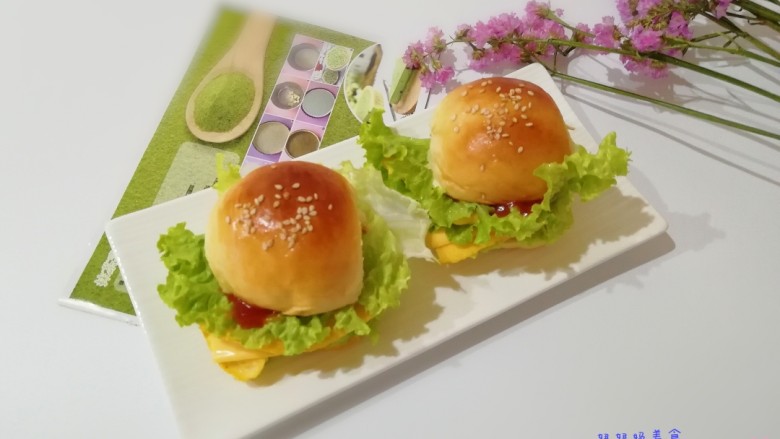 酸奶小餐包,给闺女做成小汉堡当早餐也是棒棒哒!