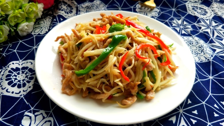 茭白炒肉丝
