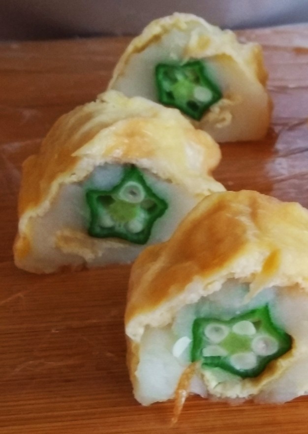 土豆秋葵蛋卷,看到它,心情美美哒!