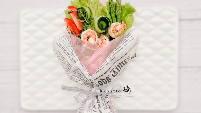 母亲节~沙拉花束,成品图二。