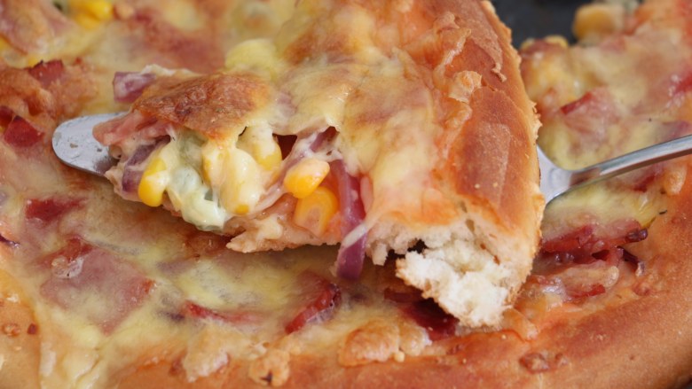 培根披萨,非常好吃哦！