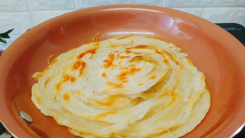 早餐饼+烫面手撕饼,成品图,香香哒