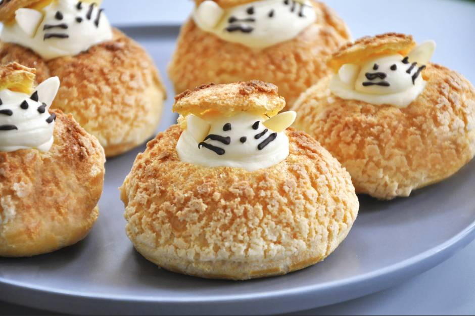 酥皮豆乳土拨鼠泡芙